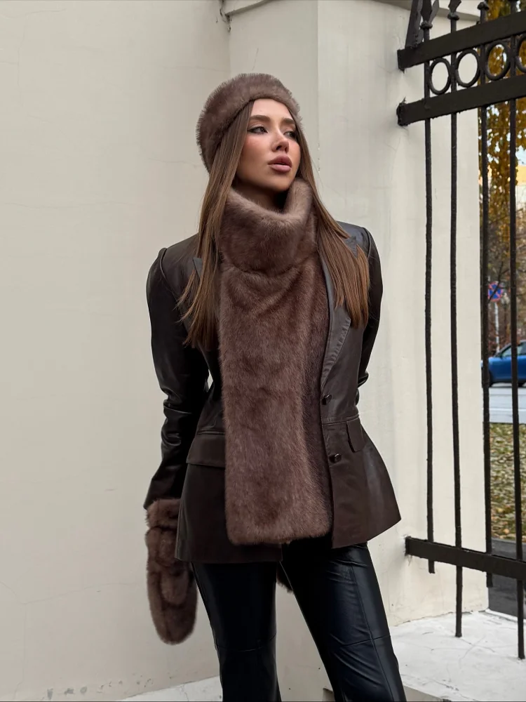 Women Stand Collar Faux Fur Vest Chic Solid High Collar Sleeveless Loose Waistcoat Casual 2025 New Lady Daily Street Short Vests - Image 3
